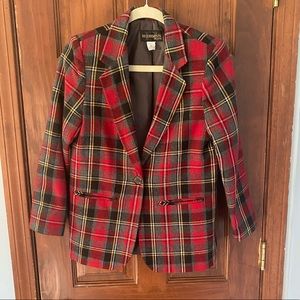 Red Plaid Blazer